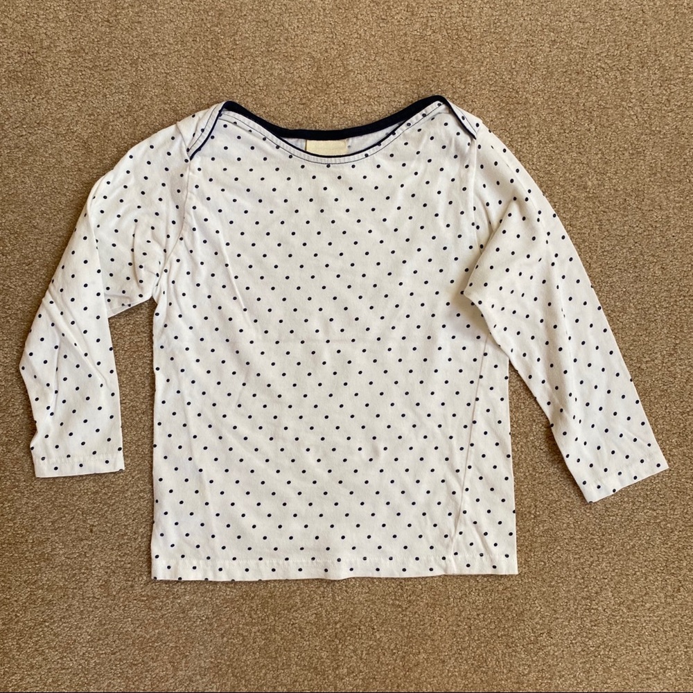 [Laura Ashley] Polka Dot 3/4 Sleeve Top
